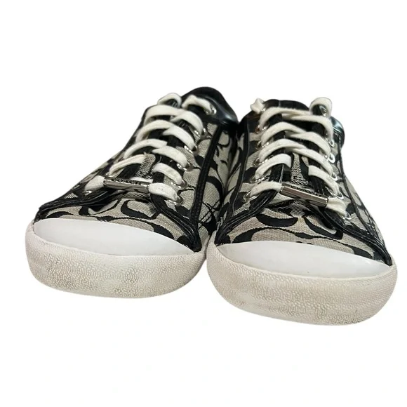 COACH Francesca Monogram Sneaker Black Y2K Size 9 - Picture 7 of 11